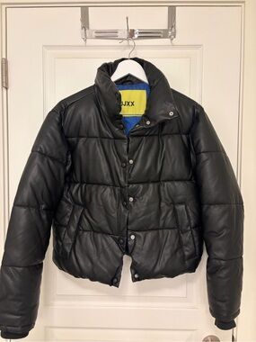 Black Puffer Bomber Jacket